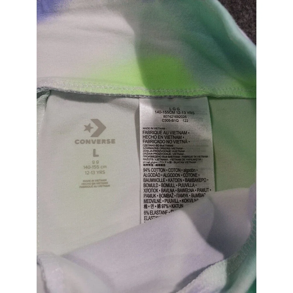 Converse Girls Leggings Light Dew New With Tags Size Large 12-13 Years Tie Dye